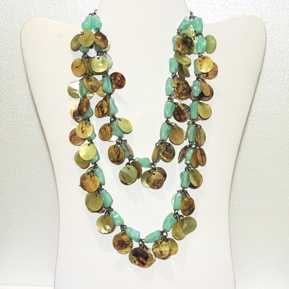 Lucite and turquoise necklace